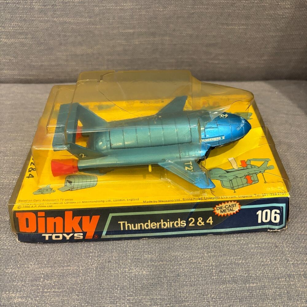 Vintage Dinky Toys Boxed 106 Thunderbird 2 & 4 Model Set